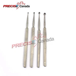 FOX DERMAL CURETTES 1MM+2MM+3MM+4MM SURGICAL DERMATOLOGY INSTRUMENTS - Picture 1 of 3