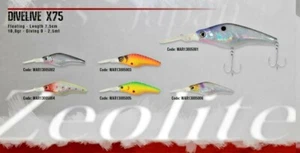 ZEOLITH DIVELIVE-X75 3/8oz 10gr schwimmende Länge 7,5cm Tiefe 0to4,0m JAPAN MADE - Bild 1 von 1