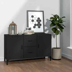 Sideboard Black 100x36x60 Engineered Wood N9A7 - Picture 1 of 9