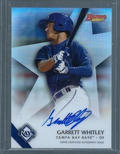 Tampa Bay Rays Garrett Whitley 2015 Bowman's Best Certified Refractor Auto Card