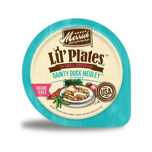Merrick Lil Plates Grain Free Wet Dog Food Dainty Duck Medley 12 Pack 3.5oz - Picture 1 of 7