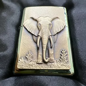 ENCENDEDOR ELEFANTE DORADO ZIPPO de colección serie limitada caja como nuevo doble cara 036/500 - Imagen 1 de 14