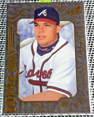 1999 Pacific Aurora Styrotechs Baseball Chipper Jones #1 HOF — 第 1/2 张图片