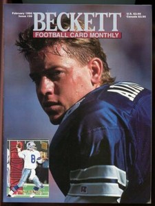 Beckett Football Card Monthly #59 February 1995 Troy Aikman Cowboys Cover VG