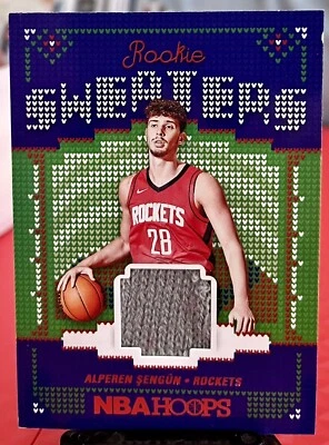 2021-22 NBA Hoops Basketball #RSW-AS Alperen Sengun ROOKIE Sweater Houston - Image 1 of 2