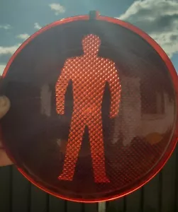 Traffic Light Lens - Don't Walk with Frame - Picture 1 of 2