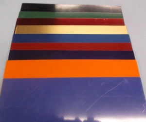 lot of 21 pcs laser steel enameled mixed colors 12 x 6" - 8" sheets trophy parts - Picture 1 of 5