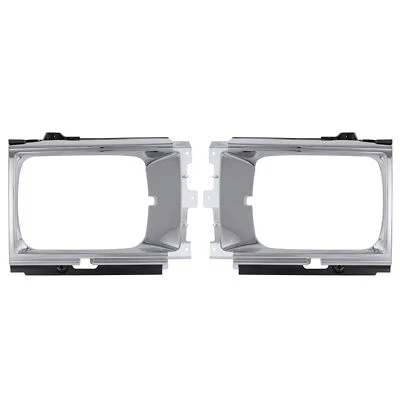 Driver & Passenger Side Chrome Headlight Door Bezel For Toyota 4Runner 84-86 - Image 1 of 4