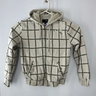 Sudadera con Capucha Forrada de Vellón Hurley con Cremallera Talla Mediana Algodón Multicolor a Cuadros Foto 1 de 4