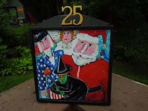 Signed Nancy Thomas Holidays 25 Folk Art Plaque Angel Santa Witch Uncle Sam 2005 - Picture 1 of 5