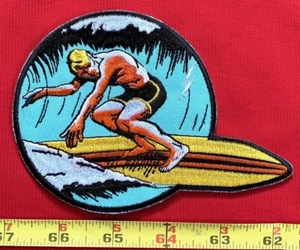 Vintage Summer Surfing Sew On Collectors Patch Water Sports Surfing Collectibles - Picture 1 of 4
