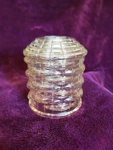 Vintage Glass Lightshade Hall / Porch / Bathroom Clear / Gold tone - Picture 1 of 6