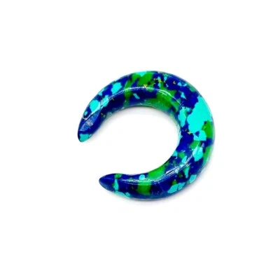 Lapis & Malachite Pinchers, Handmade size 12g(2mm) to 5/8''and custom Available - Image 1 of 4