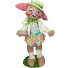 Vintage Annalee Large 20” Easter Bunny Felt Doll 80’s Free Standing Doll