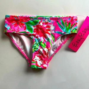 Lilly Pulitzer Girls 4 Journey to the Jungle Floral Bikini Bottom UPF 50 Pink - Picture 1 of 5
