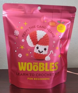 Woobles Peppi the Candy Cane Holiday Edition Crochet Kit Complete Beginner - Picture 1 of 5