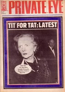 PRIVATE EYE 620 - 20 Sep 1985 - Margaret Thatcher - TIT FOR TAT: LATEST - Picture 1 of 1