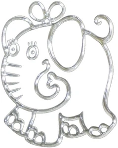 3D-Chrome-Sticker Elefant 100 x 75 mm  Auto Aufkleber - Bild 1 von 1