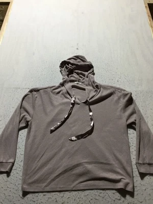 Maurices Hooded Sweater Plus Size 1X Pink Ribbed Satin Tied V Neck - Image 1 of 4