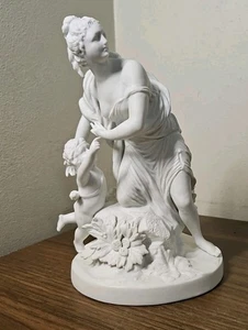 Antica statuina porcellana vittoriana greci romani bisque 1860 leggi DESC - Foto 1 di 15
