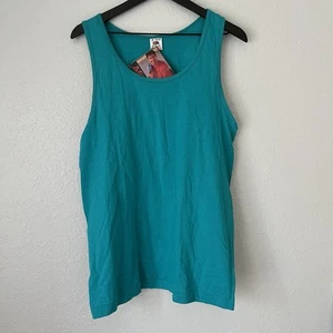 Vintage Boxy Fruit of the Loom grün Tank Top Herren M mit Original Etikett - Bild 1 von 7