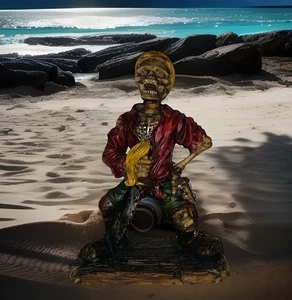 K's Collection “Singing Pirate Skeleton” Holding Sword 5.5 Inch NEW - Picture 1 of 5
