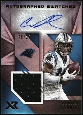 Panini - Panini Xr Autograph Swatches 2020 Curtis Samuel AS-CS Relic Blue 20/25 - Image 1 of 2