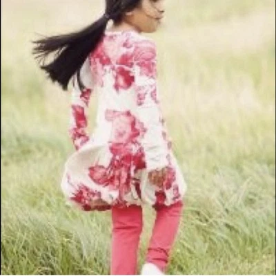 Vestido Jottum 4 4T Talla 5/6 Pascua Burbuja Tejido Rojo Blanco Giro Corto Niña Elástico Foto 1 de 4