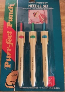 Juego de agujas de bordar perforadoras Purr-fect enhebradoras nuevas pequeñas medianas grandes 61004 - Imagen 1 de 2