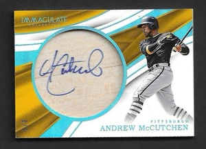 ANDREW MCCUTCHEN 2017 Immaculate Collection Bat Barrel Auto /3 Pirates SSP RARE - Picture 1 of 2