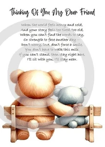 Thinking Of You A5 Card Thinking of you, Missing You, Friends Caring Love - Picture 1 of 3