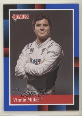 2021 Panini Donruss NASCAR Retro 1988 Navy Blue /199 Vinnie Miller #190 - Image 1 of 2