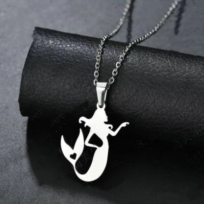 Anhänger Meerjungfrau Nixe Sirene mit Kette Edelstahl Talisman schön verarbeitet - Bild 1 von 4