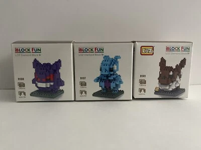 Lot of 3 Pokemon Gengar, Mewtwo, & Eevee Lego Knock-Off - Image 1 of 4