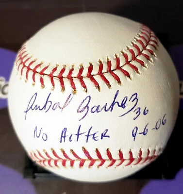 Béisbol autografiado Aníbal Sánchez inscrito No Hitter 9 6 06 AW CERTIFICADO DE AUTENTICIDAD ROMLB Foto 1 de 3