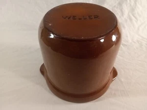 Antique Vintage Weller Pottery Brown Bean Pot No Lid Planter Farmhouse - Picture 1 of 9