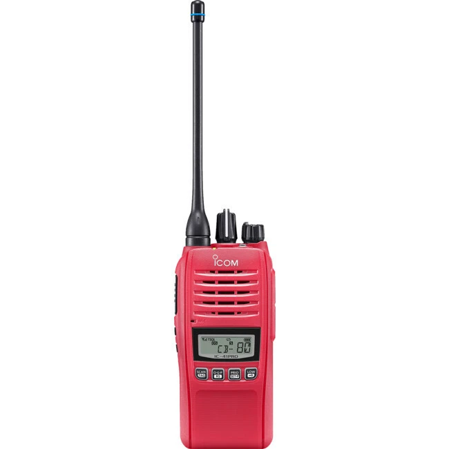 ICOM IC-41PRO-RED 5W CB UHF TWO WAY RADIO IC 41 PRO PORTABLE HANDHELD HAND HELD - Image 1 of 1
