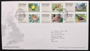 GB QEII 2010 British Birds Post & Go Set on First Day Cover, FDI Bristol S/H/S - Picture 1 of 2