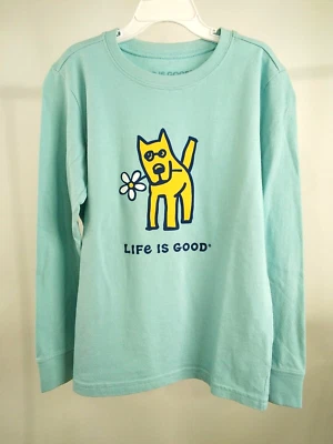 Camiseta trituradora manga larga Life is Good Kid azul margarita cohete mediana 81179 Foto 1 de 4