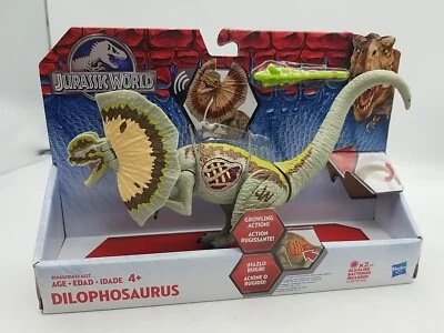 Jurassic Park World Growler Dilophosaurus (2015) Hasbro Toy Dinosaur Figure -New - Image 1 of 4