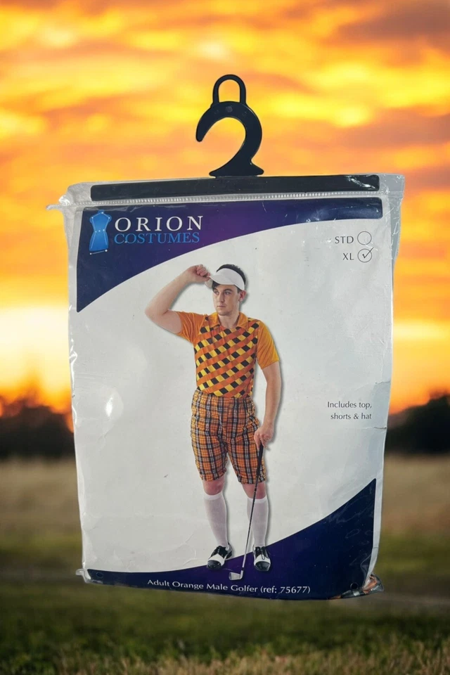 Disfraces Orion Adulto Hombre Golfista Talla X-Grande Camisa Pantalones Cortos y Sombrero Foto 1 de 4