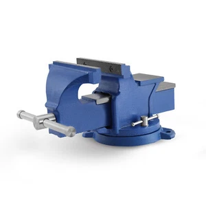 6" Heavy Duty Bench Vise with Anvil Swivel Locking Base Table Top Clamp Vise - Picture 1 of 16