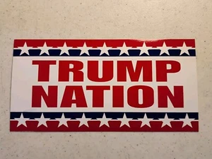 Trump Nation 3.75" X 7.5" Decal/Bumper Sticker - Picture 1 of 1