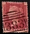 GB QV Penny Red 1858-79 1d Letters FD PR020 Free Registered Mail