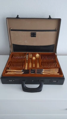 Besteck Solingen "NOBLESSE GOLD "- 23/24 Karat vergoldet - 70 tlg.unbenutzt - Bild 1 von 4