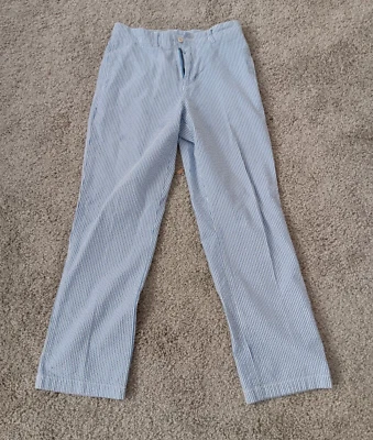PANTALONES DE VESTIR 16 VINEYARD VINES SEERSUCKER azul/blanco para niños en muy buen estado Foto 1 de 4