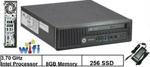 HP ELITEDESK Desktop PC CLEARANCE 8GB RAM 256GB SSD 3.70GHz Processor WIN 10 PRO - Picture 1 of 7