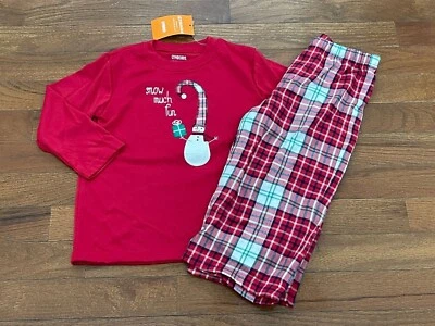 Gymboree Unisex Vacaciones Rojo Nieve Mucho Divertido Gimnasio Pijama Talla S Pequeño 5-6 Nuevo Foto 1 de 4
