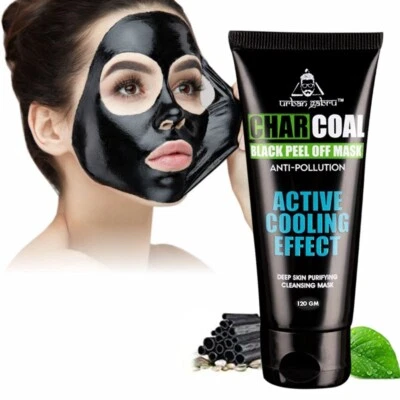 UrbanGabru Charcoal Black Peel Off Mask for Men & Women Purifying Cleansing 60GM - Image 1 of 4
