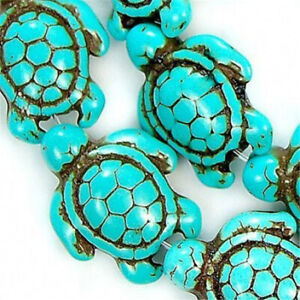 1pcs 13x17mm Turquoise Tortoise Gemstone Loose Beads Styles Natural Wholesale